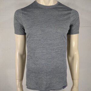 NWT Patagonia gray 100% Capilene Polyester short sleeve t-shirt mens Small